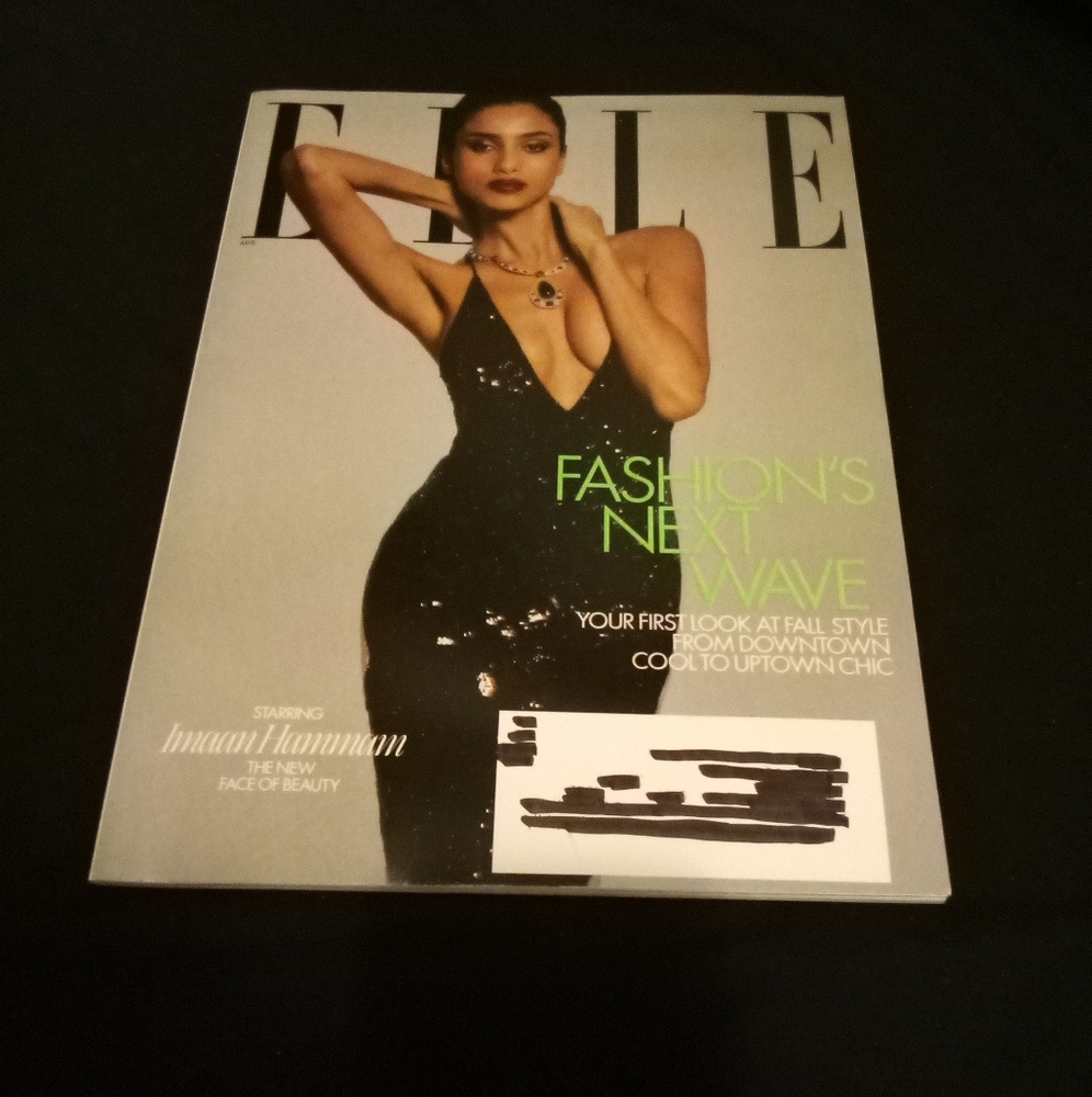 Elle Magazine Imaan Hamman New Face of Beauty August 2023